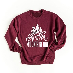 Simply Sage Market Women's Graphic Sweatshirt Breathe The Mountain Air - 1 of 3