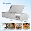 Winado 47 in. 150W 110V Refrigerated Prep Rail Countertop - 2 of 4