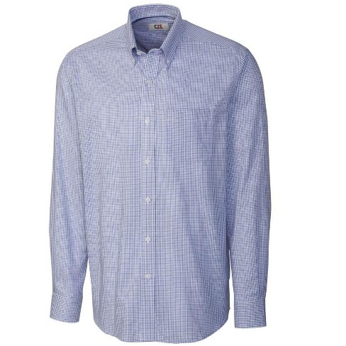 Cutter & Buck Men's L/s Epic Easy Care Tattersall Shirt - French Blue ...