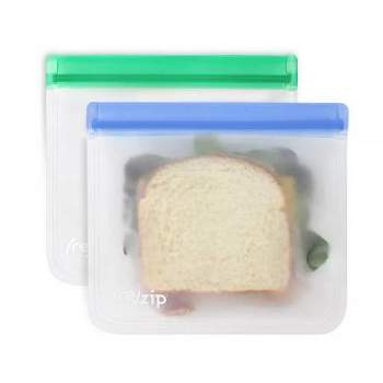 (re)zip Reusable Leak-proof Flat Sandwich Lunch Bag - 2pk (Colors May Vary)