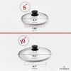 Cuisinel Cast Iron Skillet Set - 8" & 10" Fry Pans with Glass Lids & Silicone Grips, Pre-Seasoned, Oven Safe, Grill, BBQ, Stovetop, Induction Use - 4 of 4
