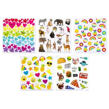 Heart Sparkle Stickers, Assorted Colors, Pack of 140