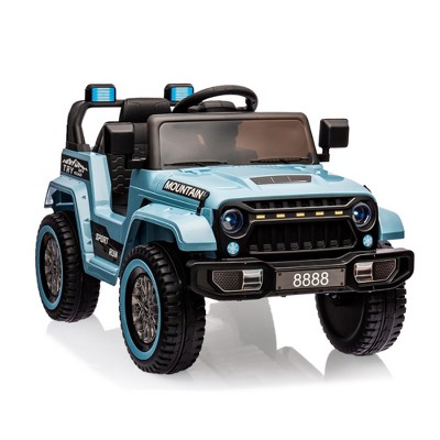 12V Kids Ride-on Truck with Parent Remote Control,All-Terrain Electric Car with Twin 35W Motors, 3 Speeds & Spring Suspension