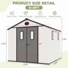 YARDSIGHT Outdoor Storage Shed With Lockable Doors, Metal Frame, Wind & Snow Resistant For Backyard Use - 3 of 4
