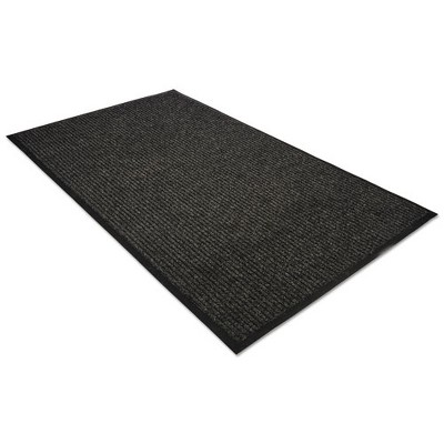 Charcoal Polypropylene Indoor Wiper Mat with Vinyl Backing, 36 x 60