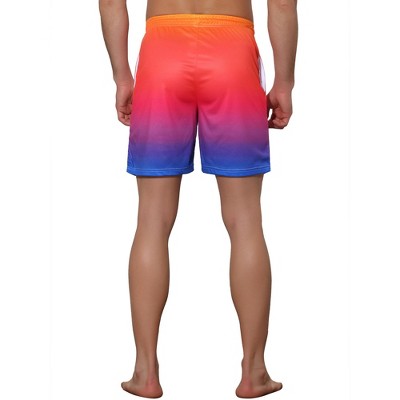 Lars Amadeus Men's Color Block Drawstring Swim Surfing Beach Board Shorts Orange 28 — фото 3