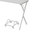 NicBex Home Office Desk L-Shaped Morden Writing Desk with 4 wheel CPU stand, Wooden Desktop and Metal Legs for Study and Work - 3 of 4