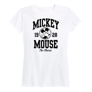 Women's - Disney - Mickey Mouse Collegiate The Classic Short Sleeve Graphic T-Shirt - 1 of 4