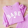 Simply Sage Market Babe Heart Lightweight Garment Dyed Sweatshirt - 3 of 4