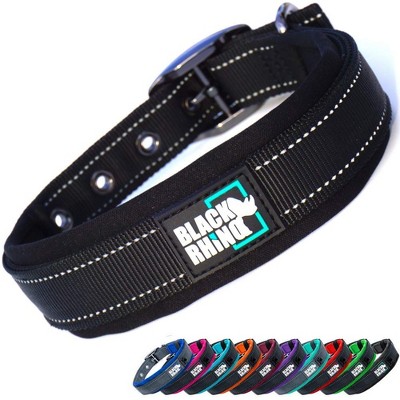 Black Rhino Ultra Soft Neoprene Padded Dog Collar For All Breeds ...