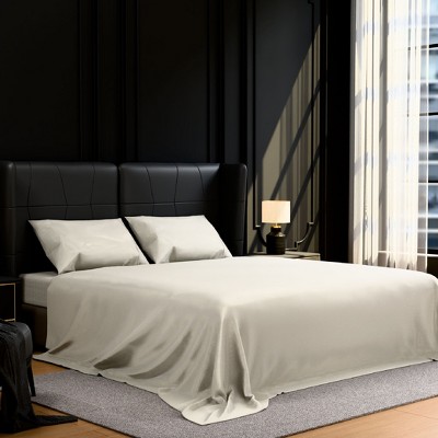 Skyzone Queen 4-Piece White Bed Sheets Set - 90GSM Brushed Microfiber, 14" Deep Pocket, Fade & White 90" x 102" — фото 2