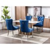 NicBex Modern Tufted Velvet Dining Chairs Set of 2, Comfy Upholstered Kitchen Side Chairs with Chrome Metal Legs & Nailhead Trim - 3 of 4