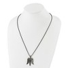 Black Bow Jewelry Stainless Steel Antique White Bronze-Plated & CZ Sword Necklace, 24 In - 3 of 4