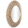 32"x32" Metal Leaf Radial Wall Mirror Gold - Olivia & May: Iron Frame, No Assembly Required - 4 of 4