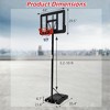 Coucheta Adjustable Basketball Hoop 5.2-10ft Portable Outdoor/Indoor for Kids Adults with Shatterproof Backboard 2 Wheels Fillable Base for Driveaway - 3 of 4