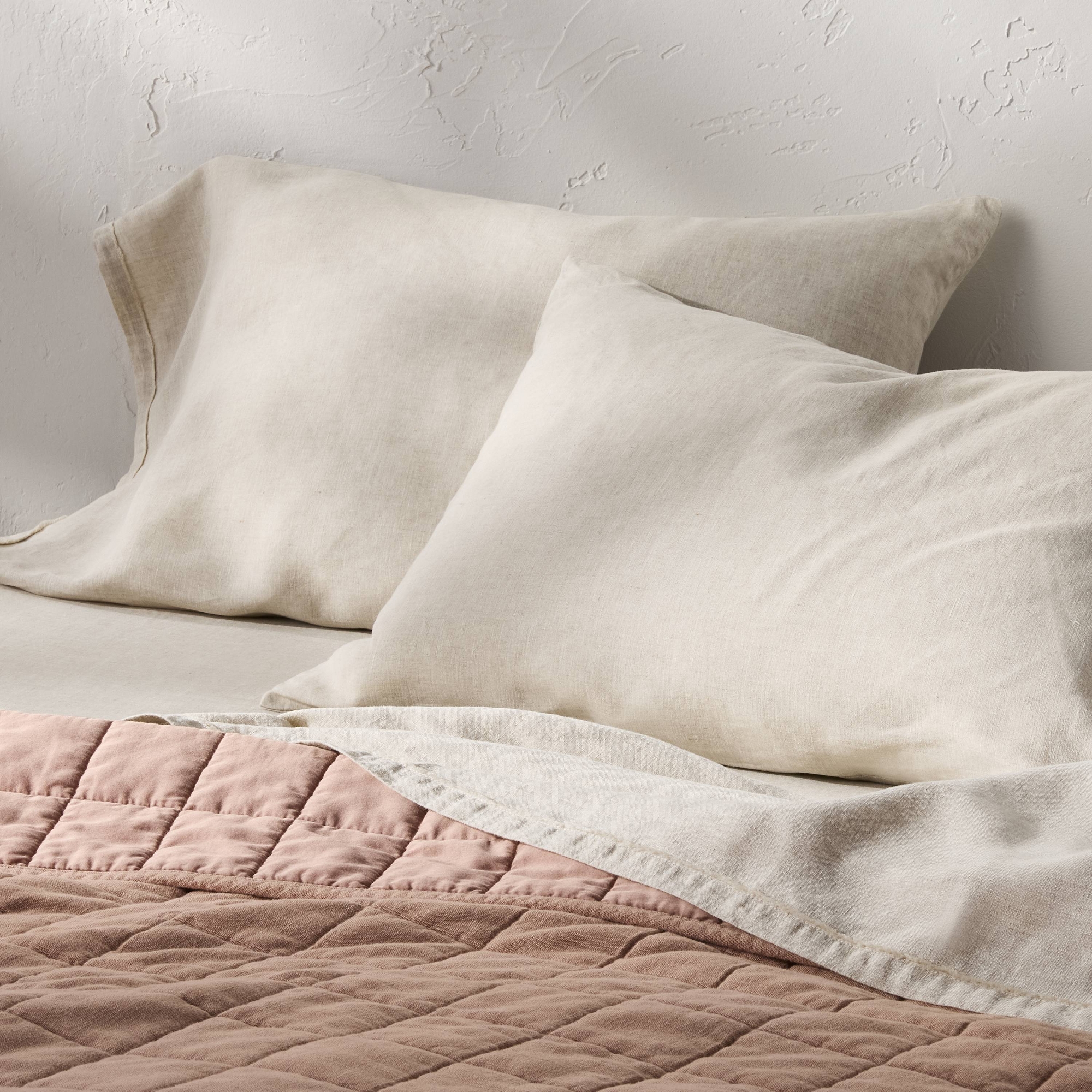 King 100% Linen Pillowcases Natural - Casaluna™