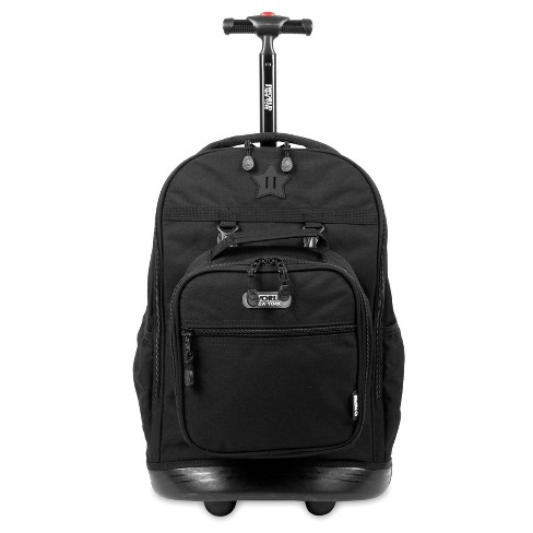 J World Duo 18 Rolling Backpack and Lunch Bag - Black