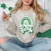 Simply Sage Market Women's Graphic Sweatshirt Lucky Shamrock Rainbow - 2 of 3