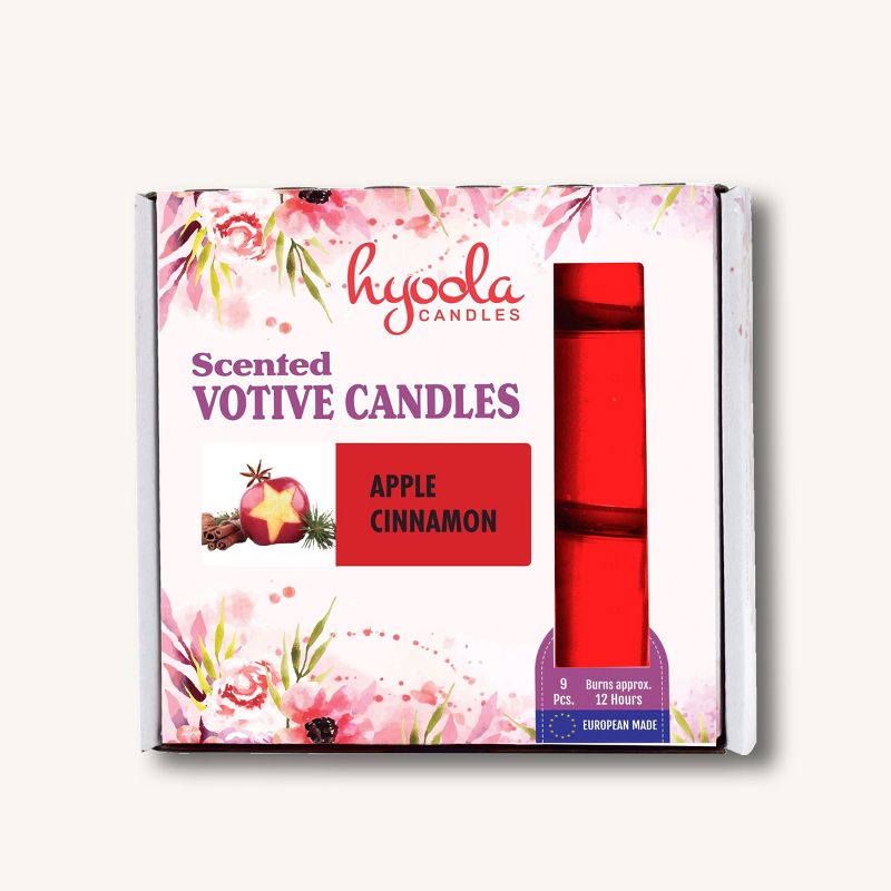Hyoola Scented Votive Candles - Apple Cinnamon - 12 Hours - 9 Pack, 3 of 4