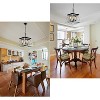 4-Light Kitchen Island Lighting,Metal & Rustic Wood Modern Dining Room Chandelier Over Table with 0-40'' Adjustable Height,Ceiling Pendant - 4 of 4