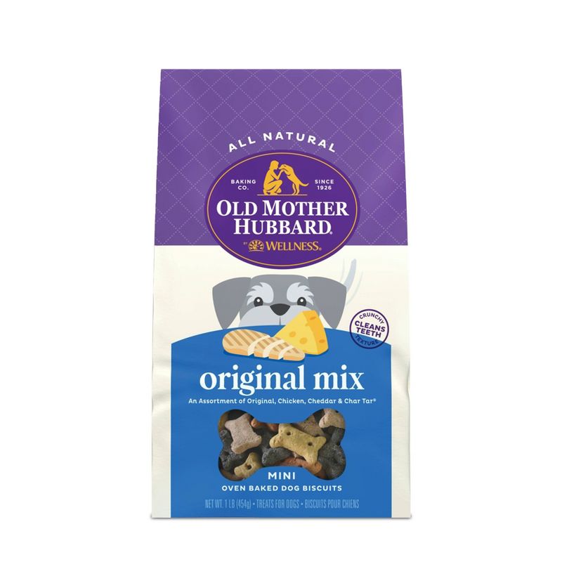 Old Mother Hubbard by Wellness Original Mix Mini with Carrot, Cheese, Apple and Chicken Flavor Dog Treats - 16oz, 1 of 11