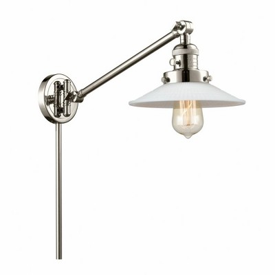 Halophane - 1 Light Swing Arm Wall Sconce In Industrial Style-25 Inches Tall and 8.5 Inches Wide
