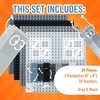 Strictly Briks Classic Stackable Baseplates, Building Bricks For Towers, Black & Gray, 4 Base Plates & 30 Stackers, 6x6 Inches - 3 of 4