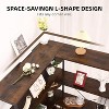 Homhougo 5 Tier Corner Bookshelf, Industrial Bookshelves, L Shape Tall Bookcase with Storage with Heavy Duty Metal Frame, Brown - 4 of 4
