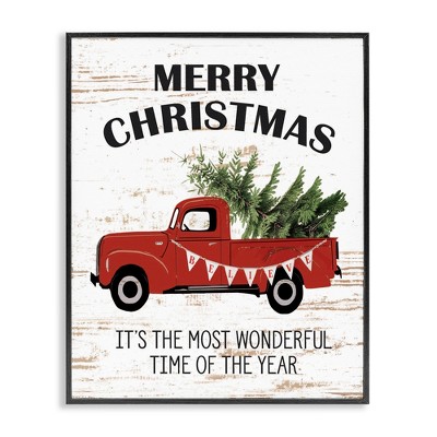 Stupell Industries Christmas Most Wonderful Time Vintage Truck, 11" x 14"
