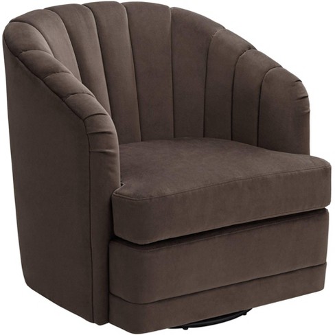 Chocolate best sale swivel chair