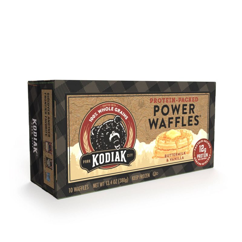 Kodiak  Frozen Power Waffles Buttermilk &#38; Vanilla -13.4oz/10ct, 3 of 13