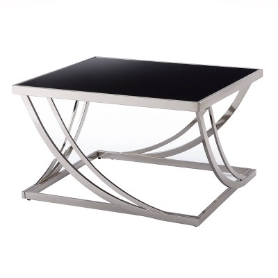 Tyron Steel Arch Curved Sculptural Coffee Table Black - Inspire Q