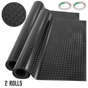 VEVOR Garage Floor Mat, 177.17 x 43.31 inch PVC Garage Flooring Roll, Non-slip Diamond Texture, 106.56 sq.ft Covering Space, Garage Mats - 1 of 4
