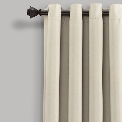 Neutral Polyester Blackout Grommet Curtain Panels, Set of 2