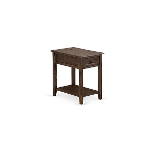 East West Furniture,Modern Wood Nightstand with 1 Mid Century Modern Drawers, Stable and Sturdy Constructed - 1 of 4