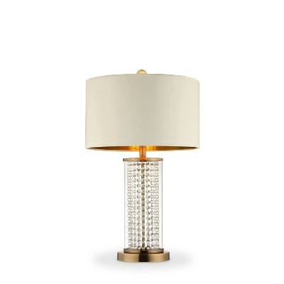 28.75" Traditional Metal Table Lamp with Crystal Accents Gold - Ore International