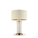 28.75" Traditional Metal Table Lamp with Crystal Accents Gold - Ore International