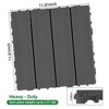 DSVIMOY 11.8" Patio Deck Tiles, 9pcs DIY Module Interlocking Decking Tiles, Floor Tile for Porch Poolside, Balcony, Gray, 11.8"*11.8"*0.98" - 3 of 4