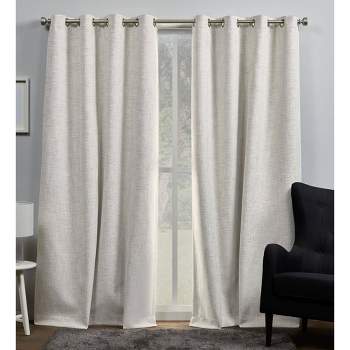 Set of 2 Burke 100% Blackout Grommet Top Curtain Panel - Exclusive Home