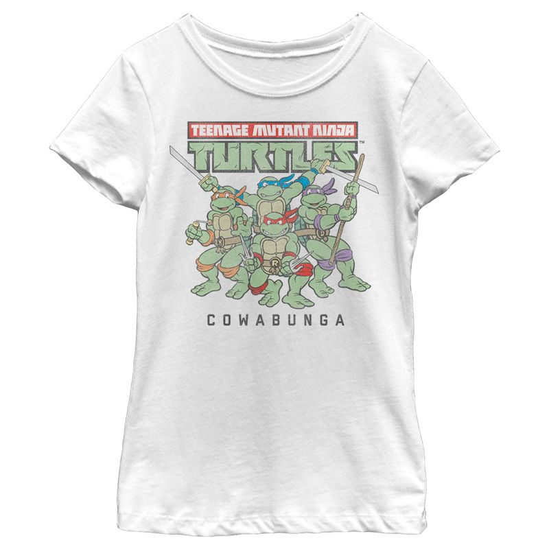 Girl's Teenage Mutant Ninja Turtles Cowabunga T-Shirt, 1 of 5