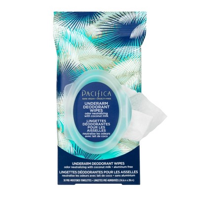 Pacifica Coconut milk & Essential Oils Underarm Deodorant Wipes 30ct_1