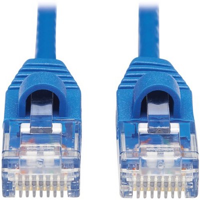 Tripp Lite Cat6a 10G Snagless Molded Slim UTP Network Patch Cable (M/M), Blue, 10 ft.