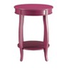 Okak 18"W Round Coffee Table with 1 Layer of Storage Sofa Couch Table for Small Spaces, Purple - 4 of 4