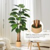 EcoSummer 6Ft Tall Artificial Plant, Indoor Faux Floor Plants, Home Office Fake Tree with Planter, Artificial Scindapsus Aureus Trees Decor Plant - 2 of 4