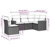vidaXL Garden Sofa Set Black, Cream White - 3 of 4