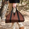 The Lakeside Collection Firewood Carrier And Storage Bag With Carry Straps - 4 of 4
