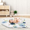 Sweet Jojo Designs Girl Baby Security Blanket Watercolor Floral Blue Green and Pink - 2 of 4
