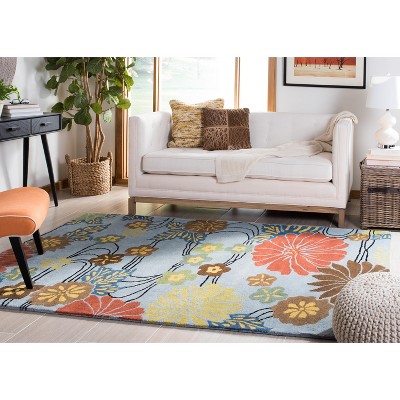 Soho 5' x 8' Multicolor Floral Wool Area Rug