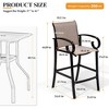 Crestlive Products Sunbrella Outdoor Bar Stool Set of 2 Aluminum Patio Counter Height Barstools - 2 of 4