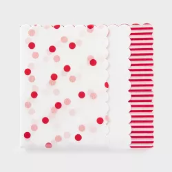 25ct Scallop Tissue Paper Red and White - Sugar Paper™ + Target